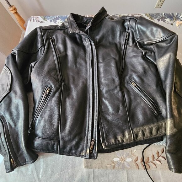 Fashions by Rose Women Leather Biker Jacket - Picture 1 of 11